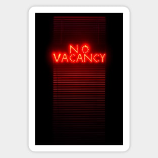 No Vacancy Sign in Red Magnet